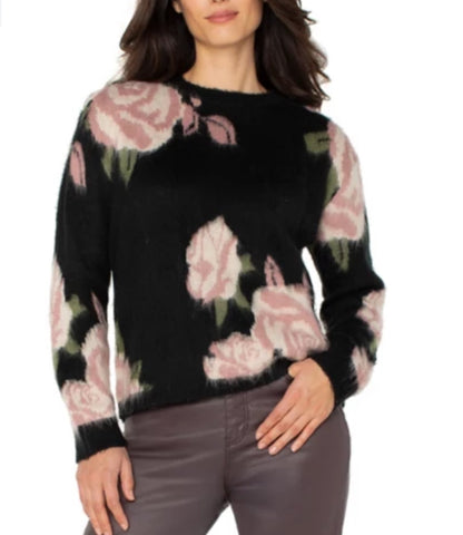 LIVERPOOL BLACK FLORAL KNIT
