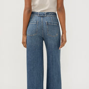 SILVER HIGHLY DESIRABLE BELTED ULTRA WIDE LEG