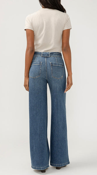 SILVER HIGHLY DESIRABLE BELTED ULTRA WIDE LEG