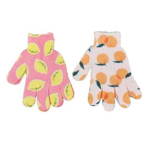Bodico, Fruit Salad Exfoliating Gloves, 1 pair, 2-asst