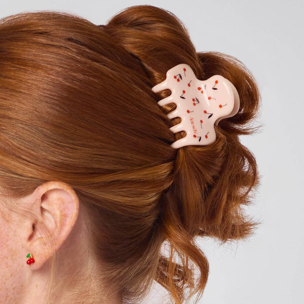 KITSCH Recycled Plastic Medium Cloud Clip - Cherry Print