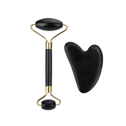 Crystolver Black Jade Roller & Gua Sha Set