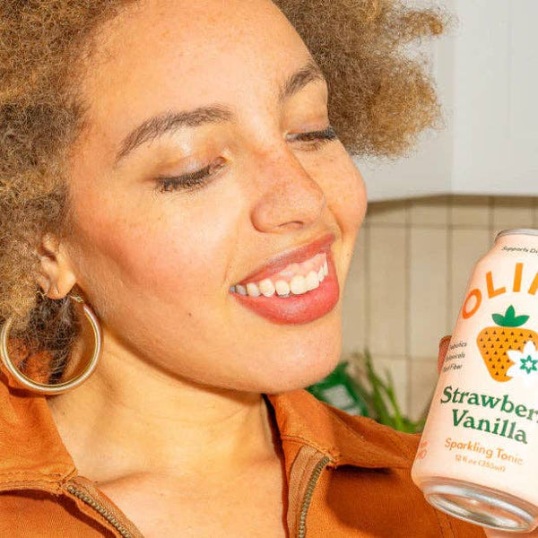 Olipop Strawberry Vanilla Sparkling Tonic 355 ml 