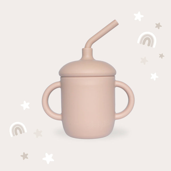 Baby bliss Sippy Cup with Straw, Spill-Proof & Anti-Stain - Caramel