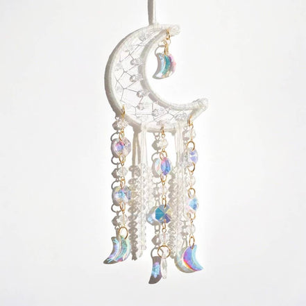 Crystolver Woven round/moon Suncatcher Hanging