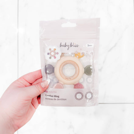 Baby bliss Teether Ring - Pink Tones