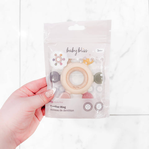 Baby bliss Teether Ring - Pink Tones
