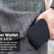 Genuine Leather Wallet for Men with Flap out ID Window