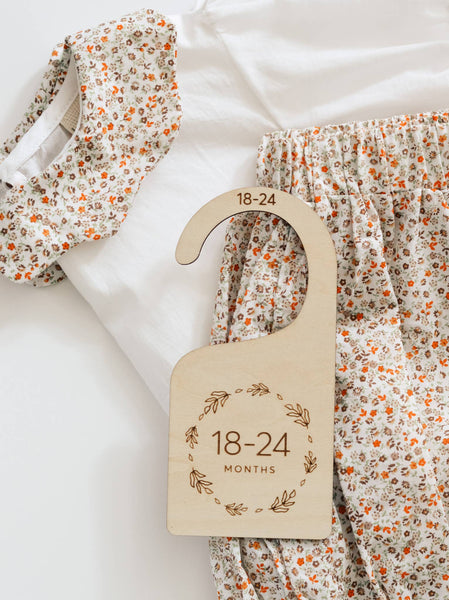 FEPHAS Wooden Baby Nursery Closet Dividers- Floral