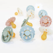 Baby bliss Natural Latex Pacifiers - Size 1 (0-6M) Blush & Cream