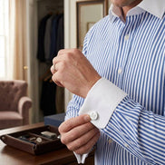 CREATIVE GIFTS Modern Circle Cuff Links