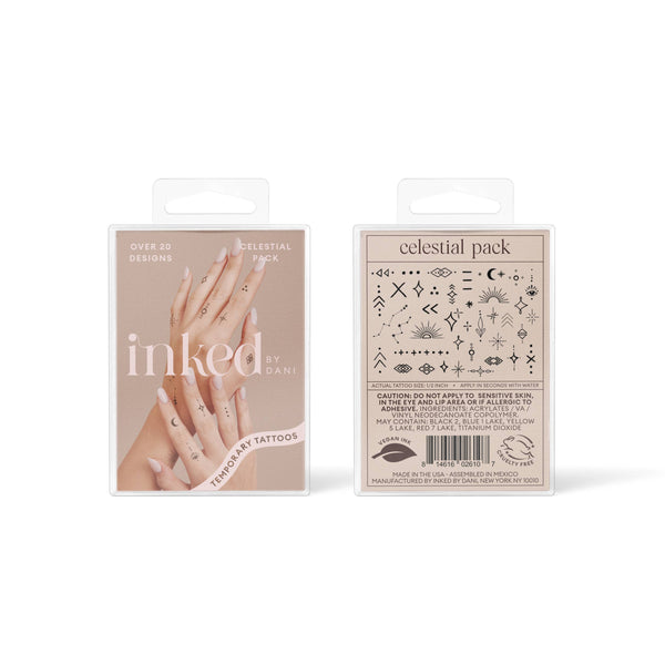 INKED BY DANI Celestial Temporary Tattoo Pack
