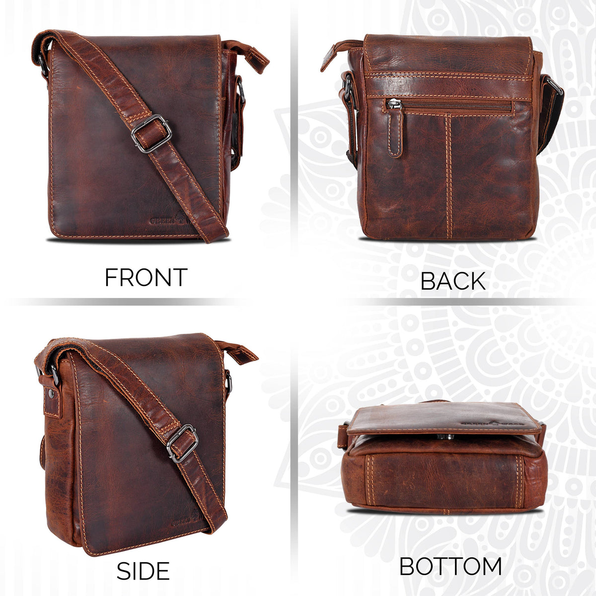GREENWOOD LEATHER Leather Shoulder Bag Luna