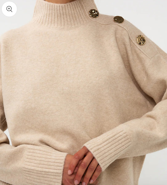 ESQUALO Sweater shoulder buttons