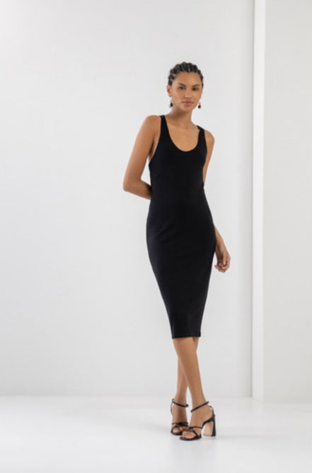 LEZ A LEZ RIBBED CRISS CROSS DRESS