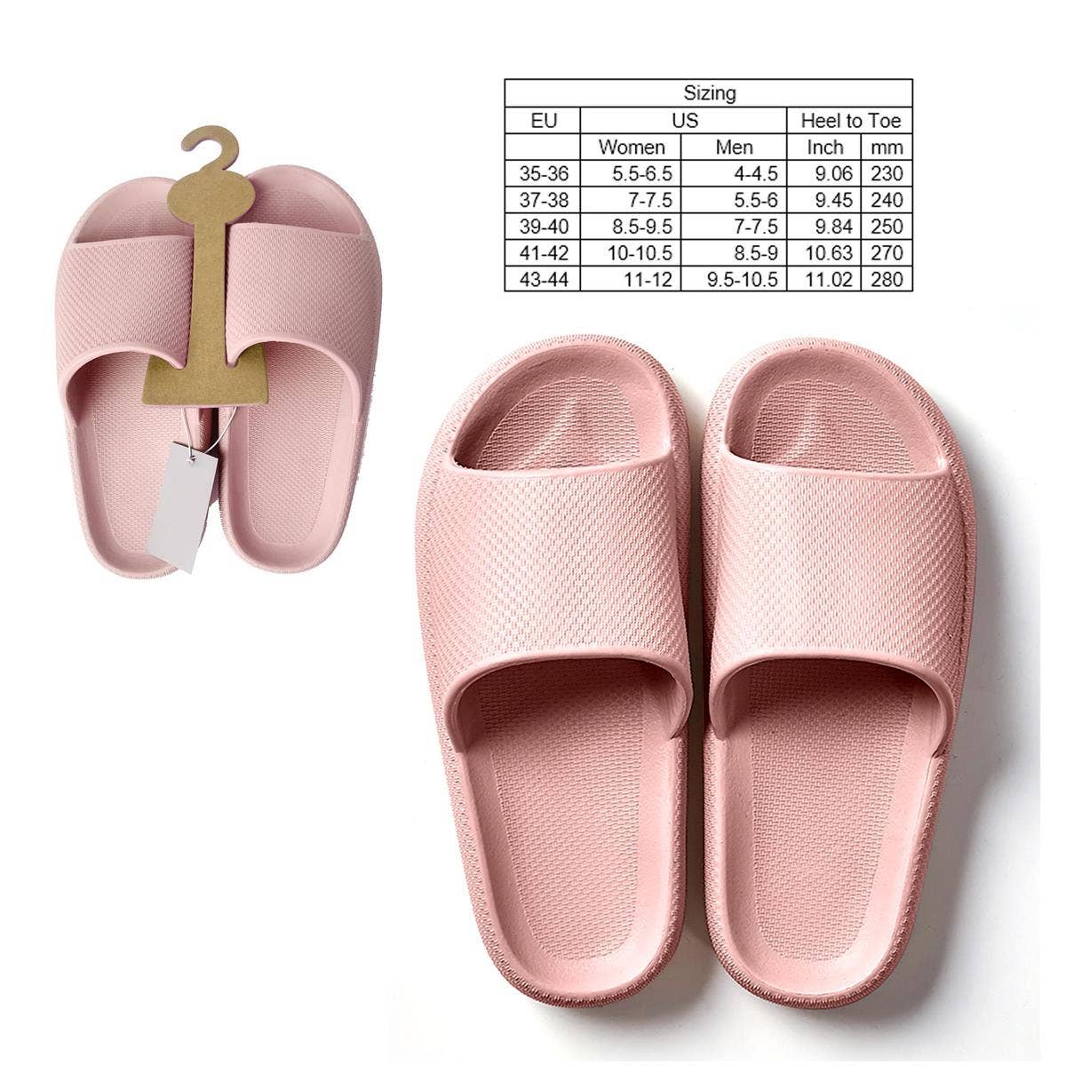 Bodico Adult Extra Plush Slides, 5 Sizes, 5 Colors