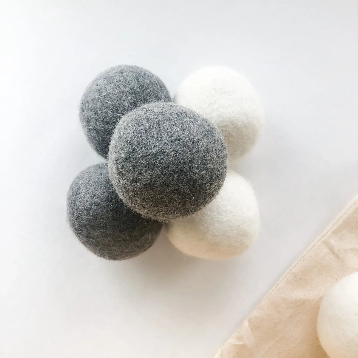 Natural Organic Handmade Wool Dryer Balls - Set of 6