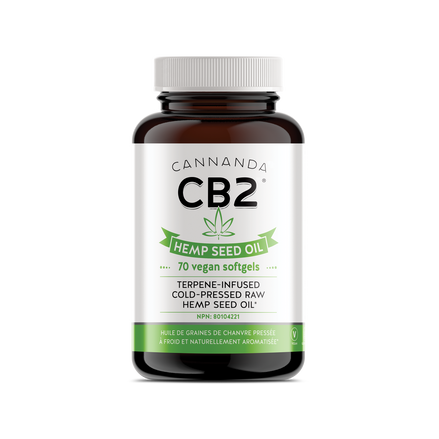 CANNANDA CB2 HEMP SEED OIL >> Vegan Softgels (70 Vegan Softgels)