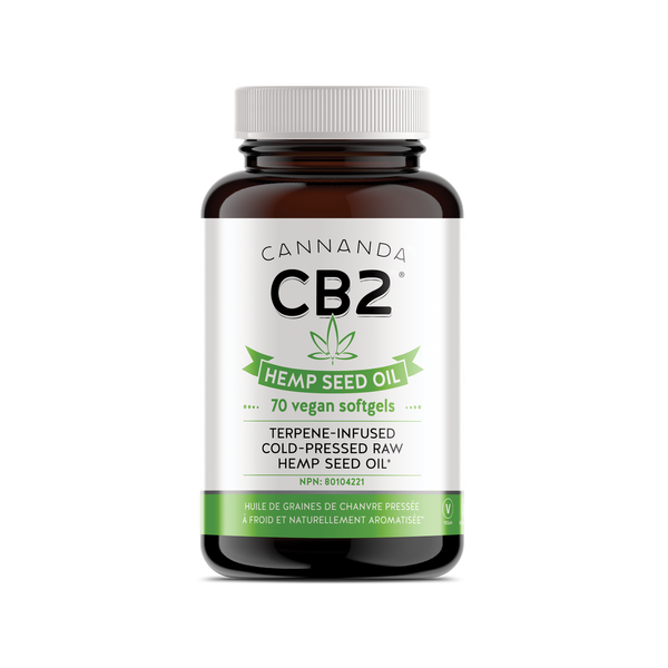 CANNANDA CB2 HEMP SEED OIL >> Vegan Softgels (70 Vegan Softgels)
