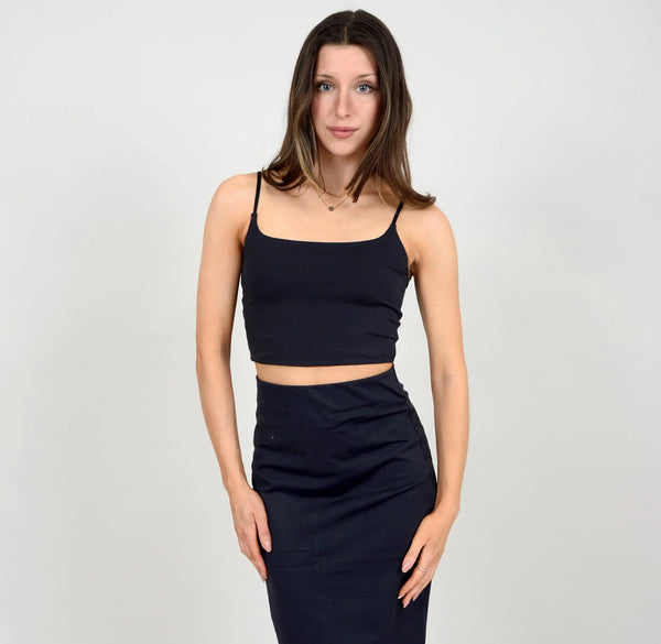 RD SECOND SKIN PERLA SPAGHETTI STRAP CROP TOP