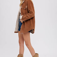 BLUIVY CORDUROY SHERPA-LINED JACKET