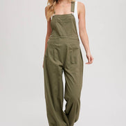 BLUIVY CARGO DRAWSTRING OVERALL JUMPSUIT