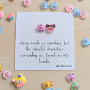 UNLIFTED INK Coworker BFF Card with 2 Mini Figurines & Custom Message