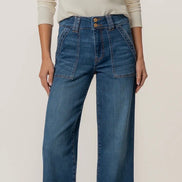 KUT JODI HIGH RISE STRAIGHT LEG - PORKCHOP FRT-HUMANITARIAN