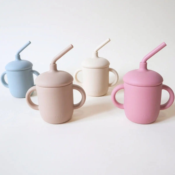 Baby bliss Sippy Cup with Straw, Spill-Proof & Anti-Stain - Caramel