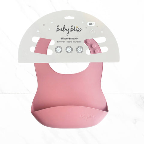 Baby bliss Silicone Bib - Dusty Rose