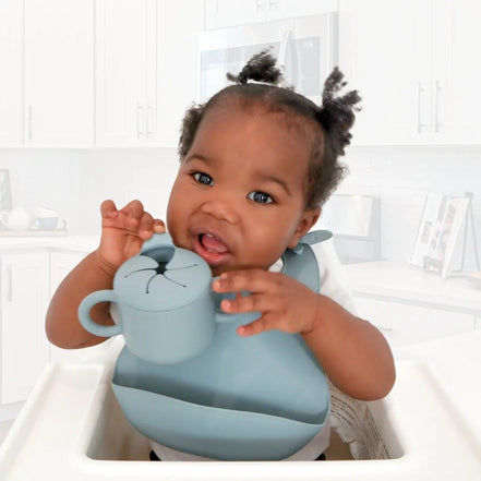 Baby bliss Silicone Bib - Sage
