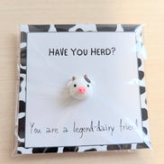 UNLIFTED INK Legendary Friend Card & Cow Figurine with Personal Note
