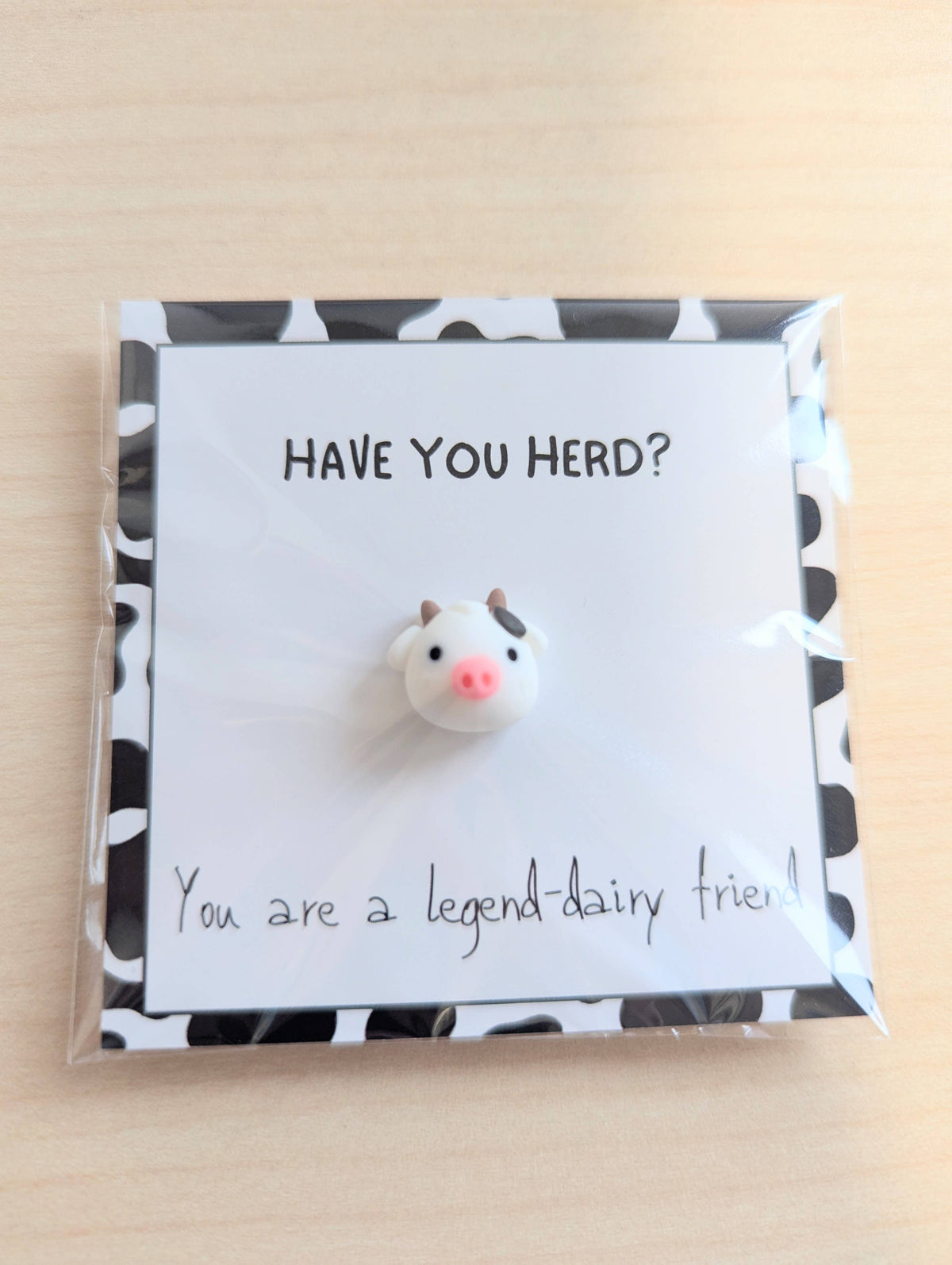UNLIFTED INK Legendary Friend Card & Cow Figurine with Personal Note