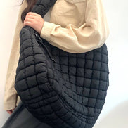 24 POPS Oversized Quilted Carryall Crossbody Bag