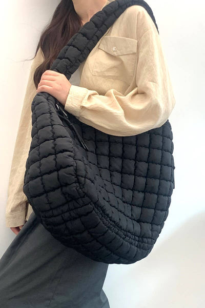 24 POPS Oversized Quilted Carryall Crossbody Bag