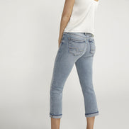 SILVER SUKI CURVY FIT MID RISE CAPRI