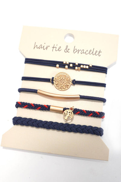 JOSSLYN BOHO DUAL FUNCTION KNOT BRACELET HAIR TIES