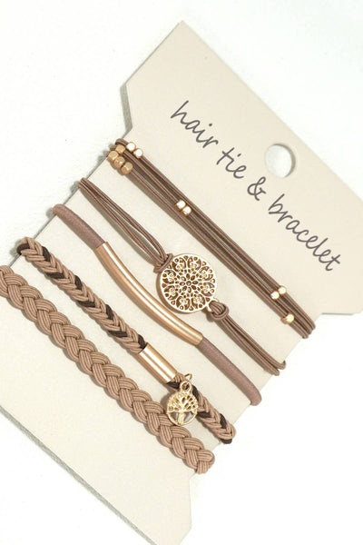 JOSSLYN BOHO DUAL FUNCTION KNOT BRACELET HAIR TIES