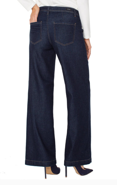 LIVERPOOL TROUSER WIDE LEG W/SEAMING 32