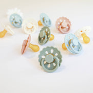 Baby bliss Natural Latex Pacifiers - Size 2 (6-18M) Sage & Dusty Blue