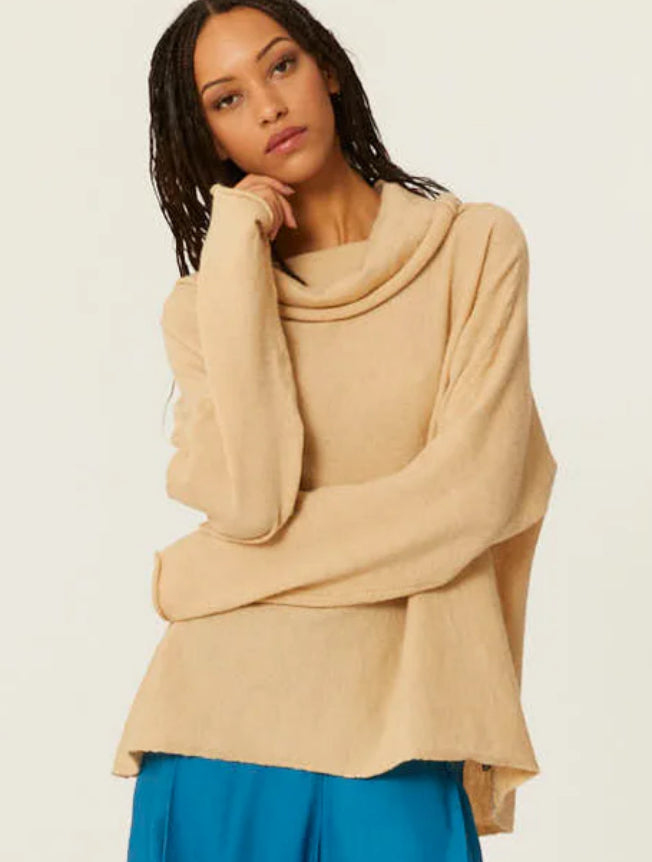 PEPALOVES COWL NECK SWEATER