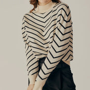 DELUC WEIGELA STRIPED TURTLENECK SWEATER