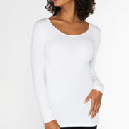 C'EST MOI BAMBOO LS SCOOP NECK TOP