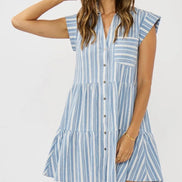LOVESTITCH Nautica Striped Mini Dress