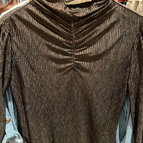 ESQUALO METALIC FOIL BLOUSE