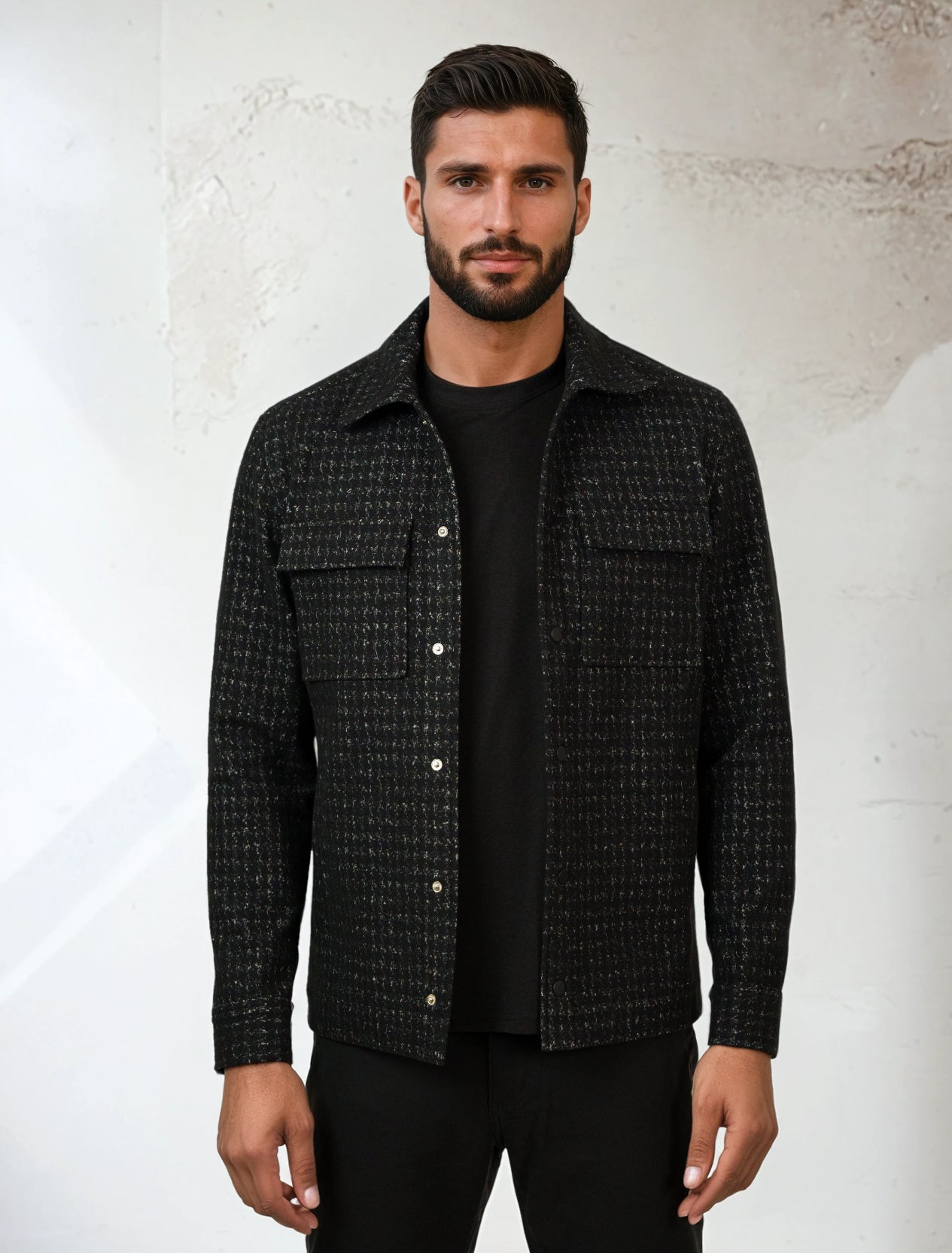 STONE ROSE Knit Melange Houndstooth