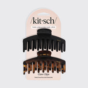 KITSCH Recycled Plastic Oversized Matte Claw Clips 2pc Set