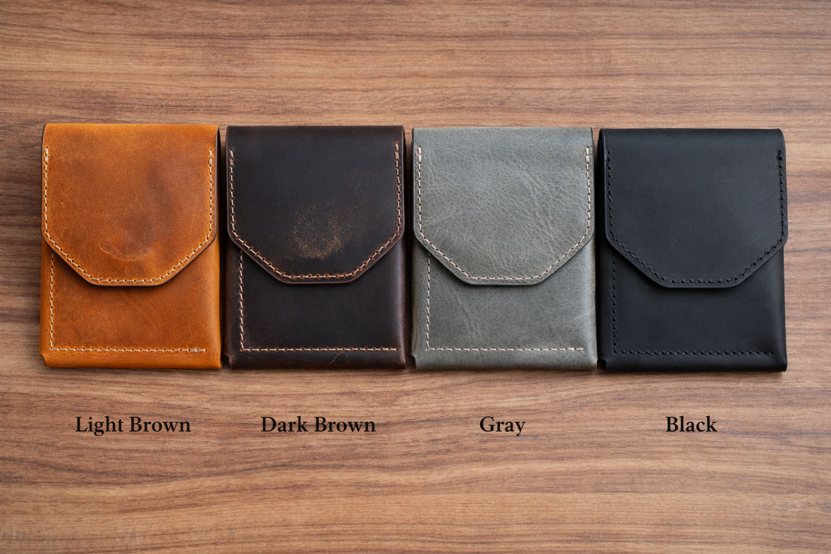 Leather Cash Wallet, Vertical Minimalist Wallet, 2026 wallet