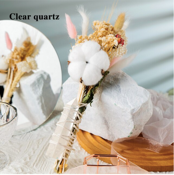 Crystolver Crystal Wand   Bouquet Flower