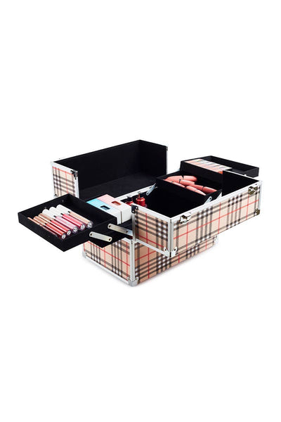 Romantic Beauty CCB-205 Makeup Tool Box Check Print - 1pc